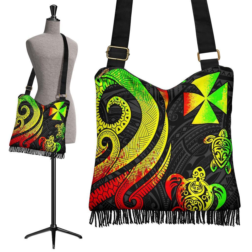 Wallis and Futuna Boho Handbag - Reggae Tentacle Turtle Boho Handbag One Size Reggae - Polynesian Pride