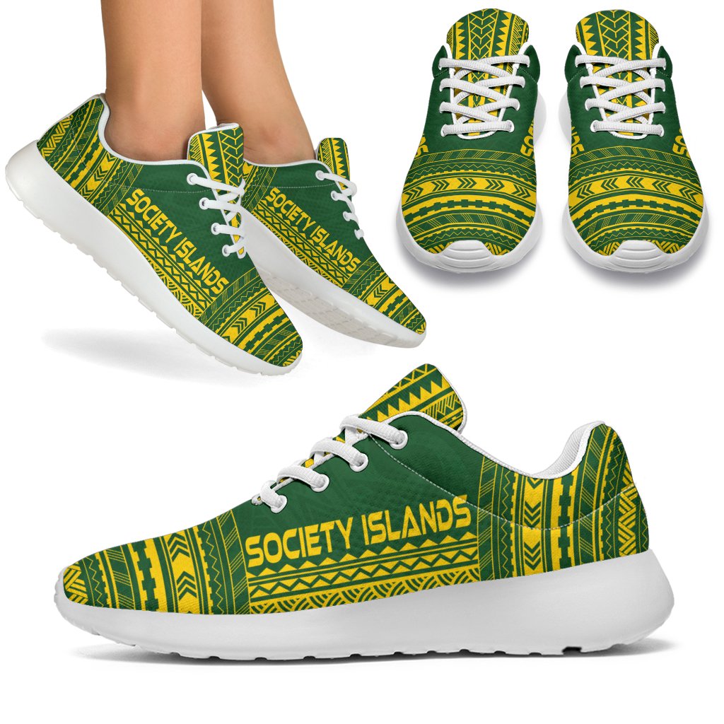 Society Islands Sporty Sneakers - Polynesian Chief Flag Version White - Polynesian Pride