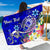 Samoa Custom Personalised Sarong - Turtle Plumeria (Blue) One Style One Size Blue - Polynesian Pride