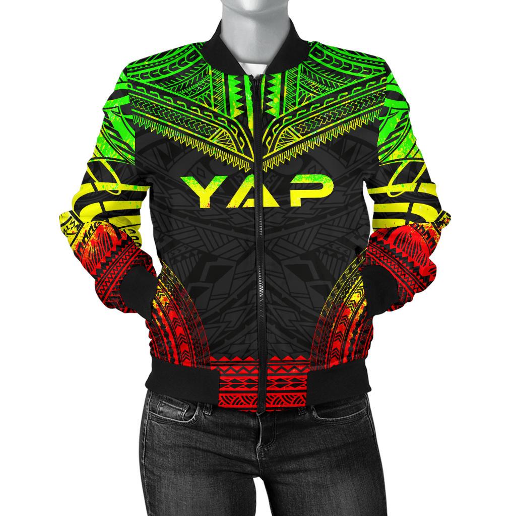 Yap Polynesian Chief Women'S Bomber Jacket - Reggae Version Reggae - Polynesian Pride