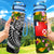 Wallis And Futuna Custom Personalised Hydro Tracking Bottle - Seal Spiral Polynesian Patterns Hydro Tracking Bottle - Wallis And Futuna 32oz Large Black - Polynesian Pride