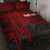 Samoa Personalised Quilt Bed Set - Samoa Seal With Polynesian Pattern In Heartbeat Style (Red) Red - Polynesian Pride