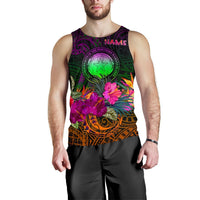 Northern Mariana Islands Polynesian Personalised Men's Tank Top - Summer Hibiscus - Polynesian Pride