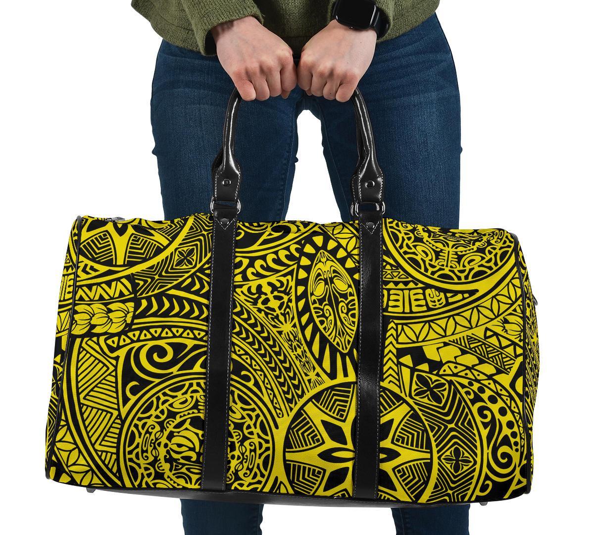 Polynesian Hawaiian Style Tribal Tattoo Violet Hawaii Travel Bag Travel Bag One size Violet - Polynesian Pride