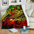 Guam Polynesian Premium Blanket - Reggae Shark Polynesian Tattoo White - Polynesian Pride