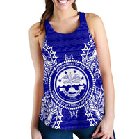 Federated States Of Micronesian Polynesian Women Tank Top Map Blue Blue - Polynesian Pride