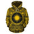 Marshall Islands ll Over Hoodie Marshall Islands Coat of rms Polynesian Gold Black Unisex Gold - Polynesian Pride