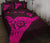 Hawaii Shaka Map Polynesian Quilt Bed Set - Pink - Polynesian Pride