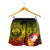 Federated States of Micronesia Custom Personalised Women's Shorts - Humpback Whale with Tropical Flowers (Yellow) - Polynesian Pride