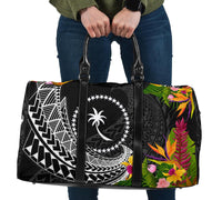 Chuuk State Travel Bag - Custom Personalised Seal Spiral Polynesian Patterns Travel Bag - Black - Chuuk State One size Black - Polynesian Pride