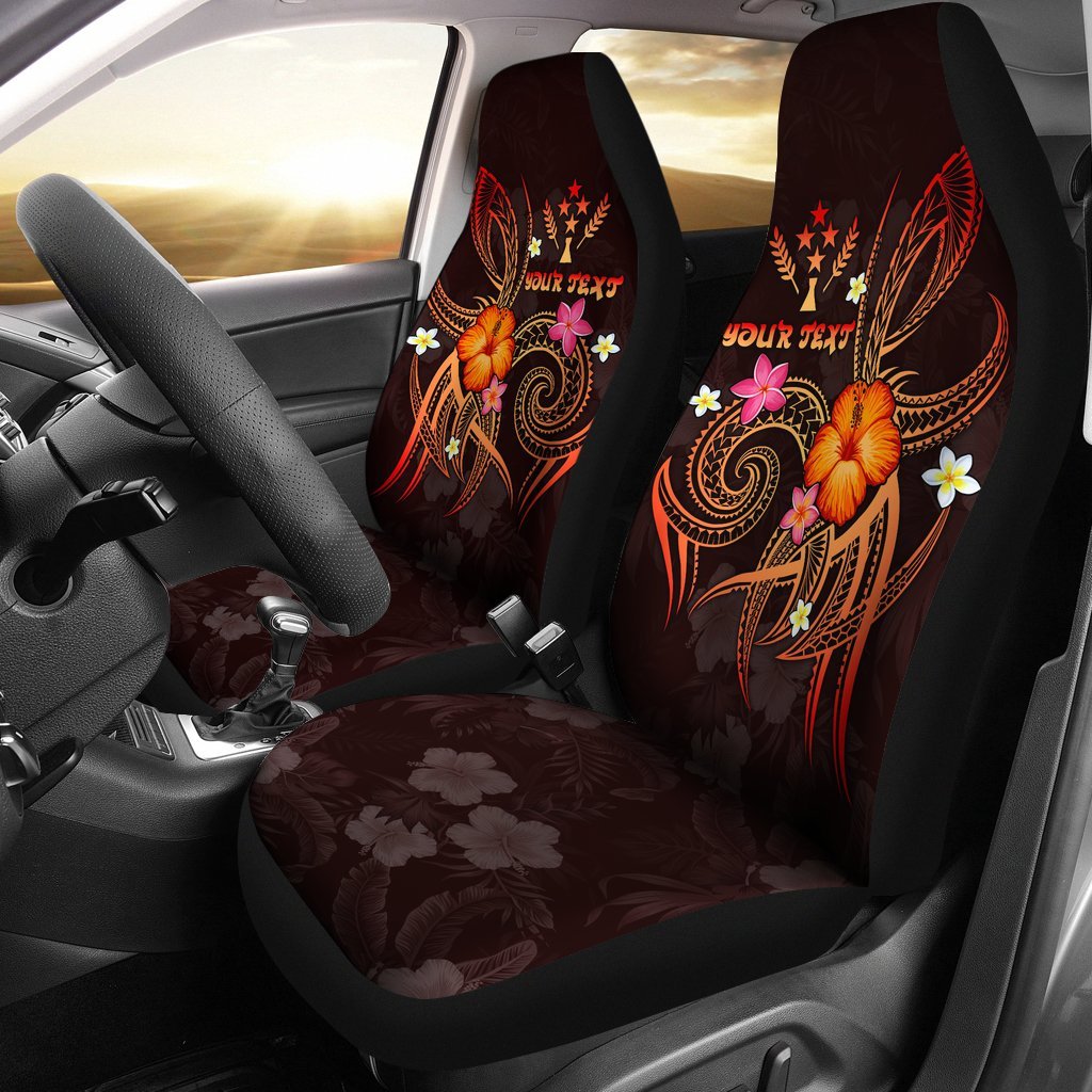 Kosrae Polynesian Personalised Car Seat Covers - Legend of Kosrae (Red) Universal Fit Red - Polynesian Pride