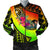 Chuuk Men's Bomber Jacket - Polynesian Hook And Hibiscus (Raggae) Raggae - Polynesian Pride