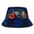 Nauru Polynesian Bucket Hat - Blue Turtle Hibiscus - Polynesian Pride