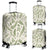 Hawaii Tropical Green Pattern Luggage Cover White - Polynesian Pride