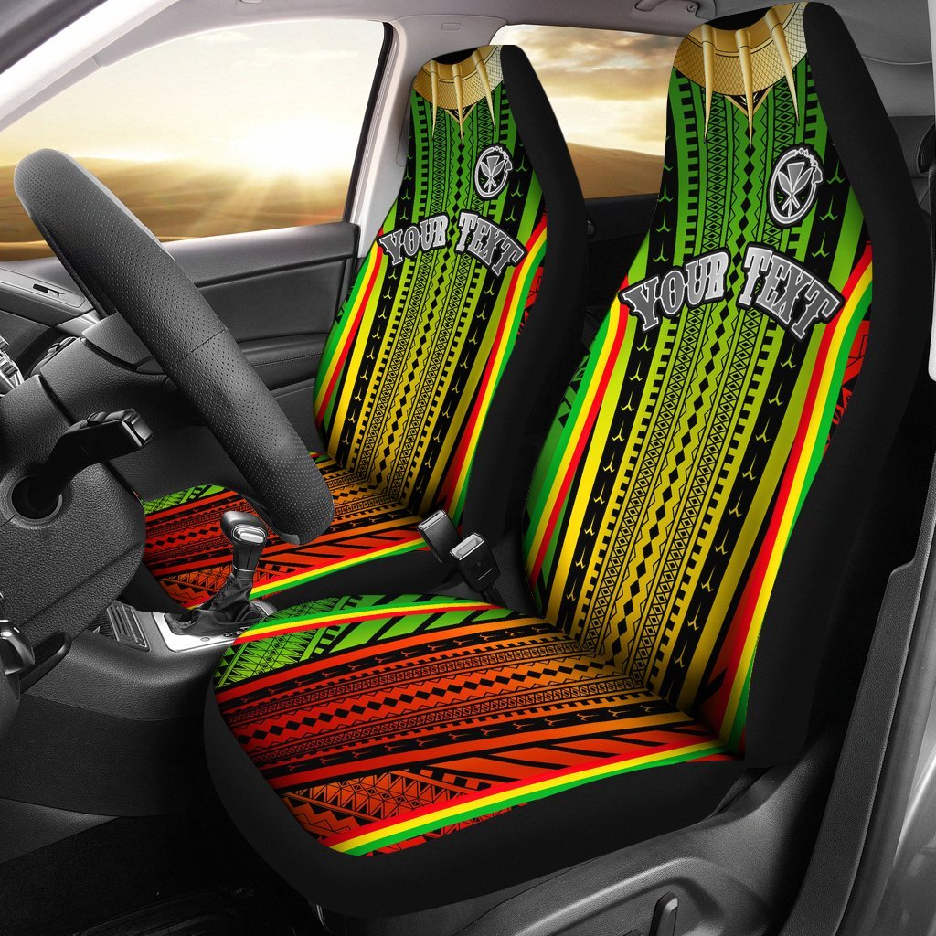 Hawaii Polynesian Custom Personalised Car Seat Covers - Tribal Ornamental Universal Fit Reggae - Polynesian Pride