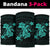 Hawaii Turtle Hibiscus Plumeria Polynesian Bandana 3-Pack - Unique Style Turquoise Turquosie One Size - Polynesian Pride