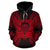 Tuvalu Polynesian ll Over Hoodie Map Red - Polynesian Pride