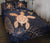 Hawaii Kakau Polynesian Turtle Map Quilt Bed Set - Indigo Ver 1 - Polynesian Pride