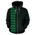 Polynesian Kakau Seal of Hawaii Custom Zip Hoodie Green - Polynesian Pride