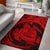 Hawaiian Map Kanaka Honu Hibiscus Globular Polynesian Area Rug AH Rug Red - Polynesian Pride