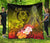 Pohnpei Custom Personalised Premium Quilt - Humpback Whale with Tropical Flowers (Yellow) Yellow - Polynesian Pride