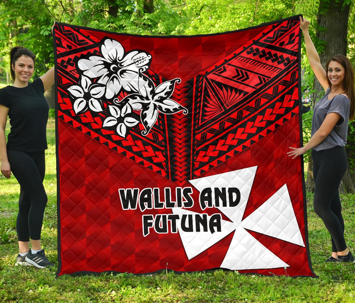 Wallis and Futuna Rugby Premium Quilt Sporty Vibes Red - Polynesian Pride