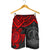 Vanuatu Polynesian Shorts (Men) - Red Turtle - Polynesian Pride