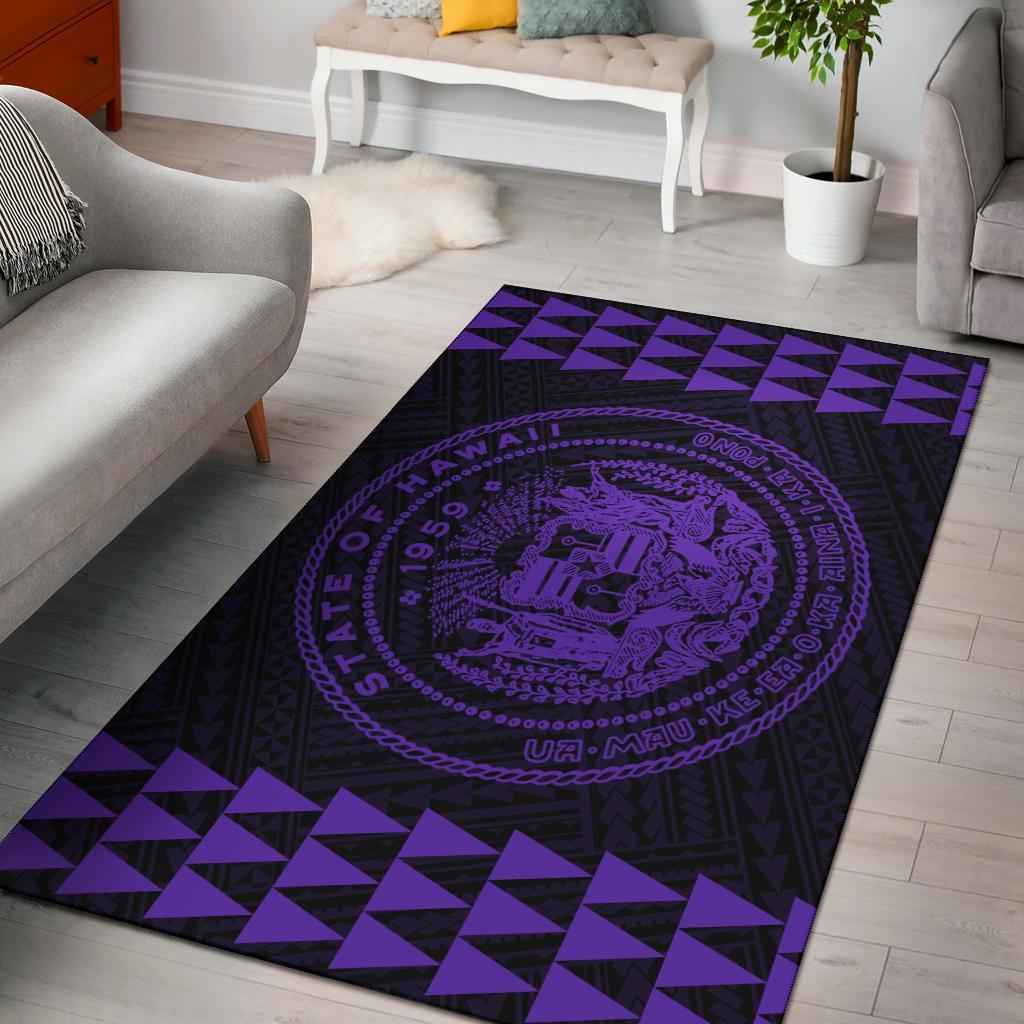 Kakau Seal Of Hawaii Polynesian - Purple Rug Purple - Polynesian Pride