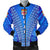 Fiji Drua Men Bomber Jacket Tapa Blue - Polynesian Pride