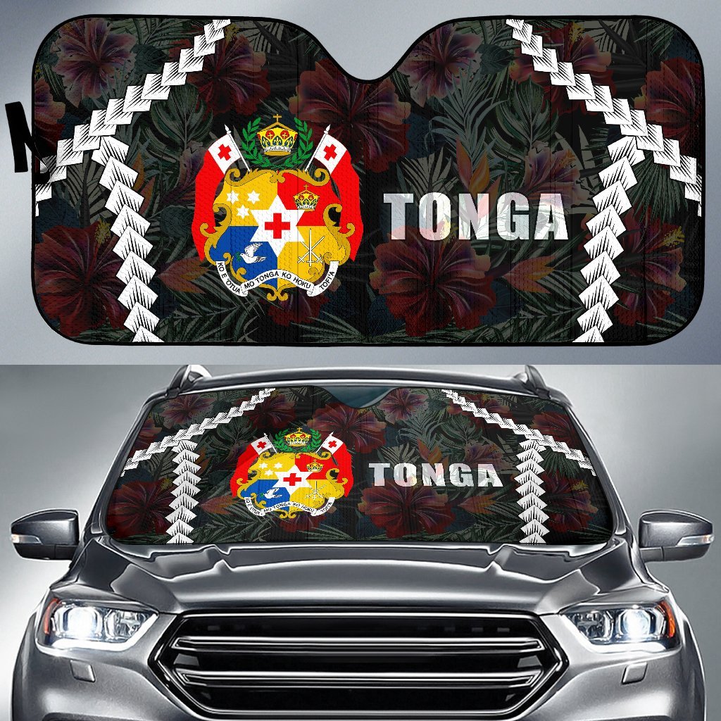 Tonga Auto Sun Shades - Chain Polynesian Auto Sun Shade Universal Fit BLACK - Polynesian Pride