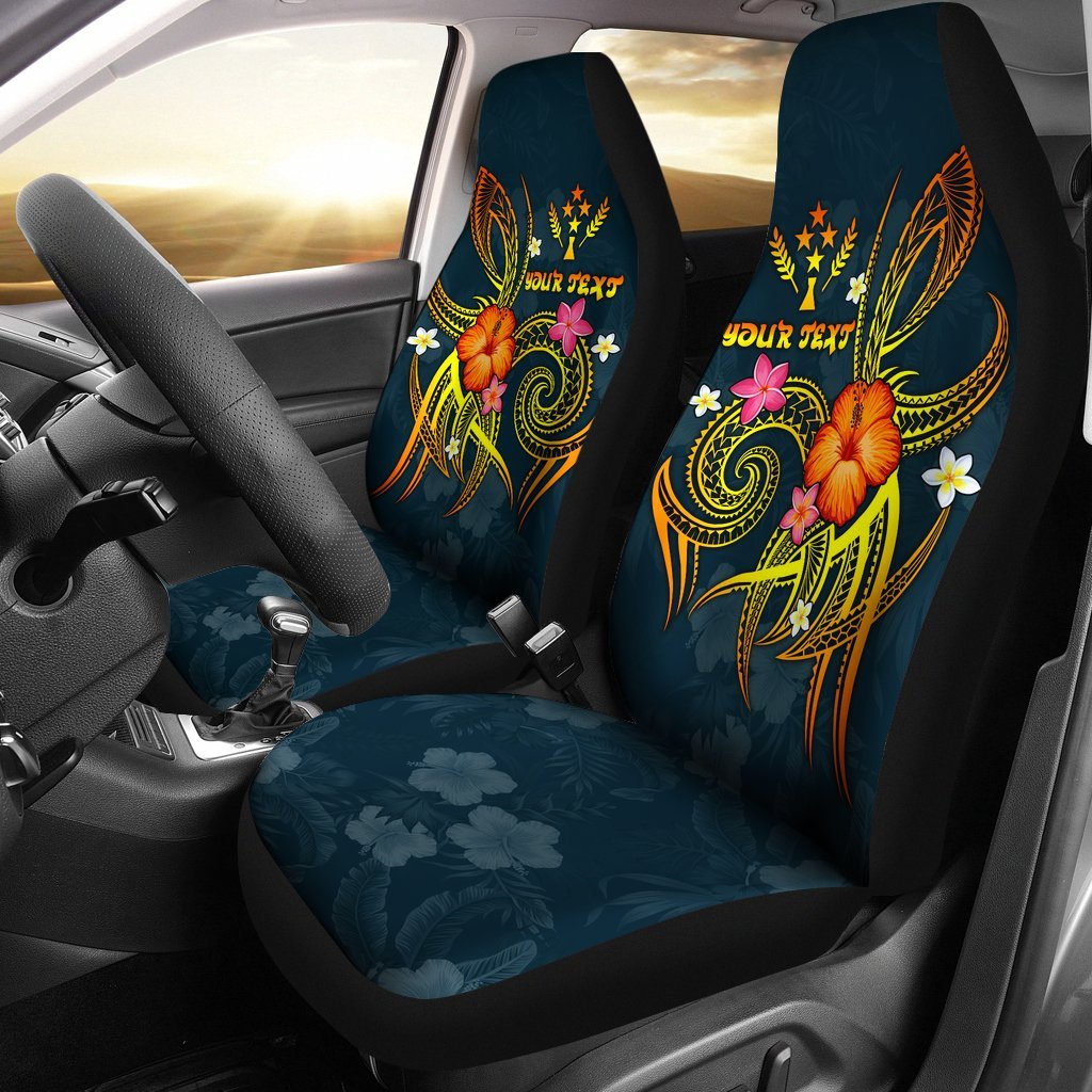 Kosrae Polynesian Personalised Car Seat Covers - Legend of Kosrae (Blue) Universal Fit Blue - Polynesian Pride