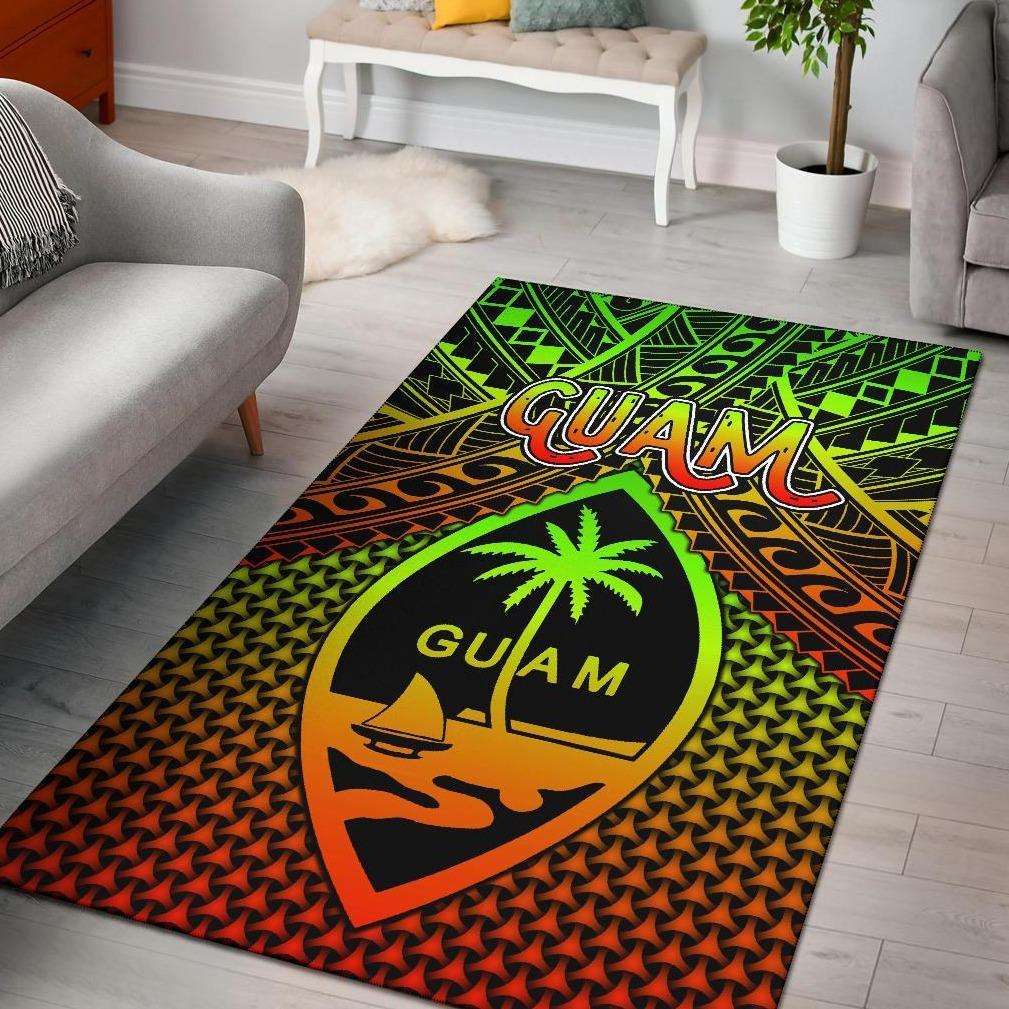 Polynesian Guam Area Rug - Reggae Vintage Polynesian Patterns Reggae - Polynesian Pride