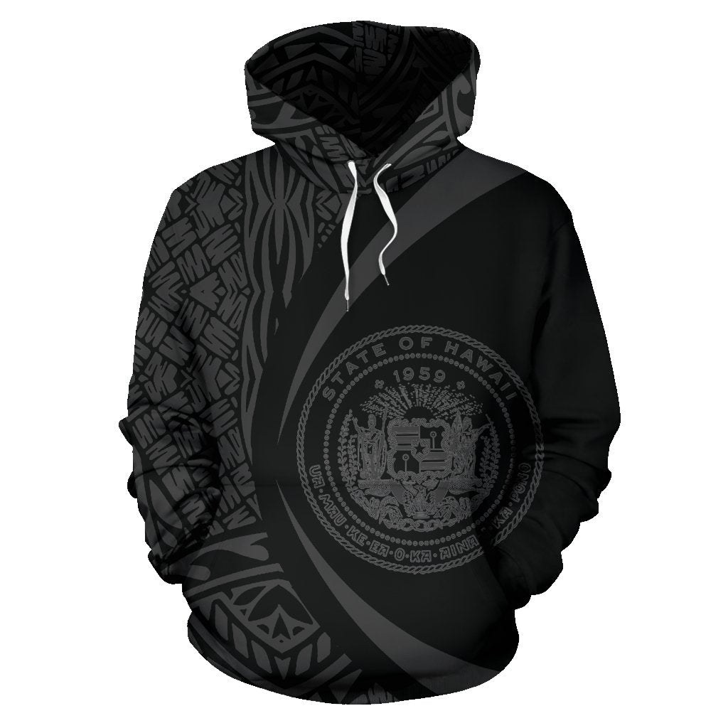 Hawaii Polynesian Hoodie Circle Style 01 Gray Color - Polynesian Pride