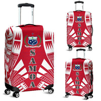 Samoa Luggage Cover - Polynesian Tattoo Flag Red - Polynesian Pride