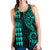 Hawaii Coat of Arm Women's Racerback Tank Turquoise - Polynesian Pride