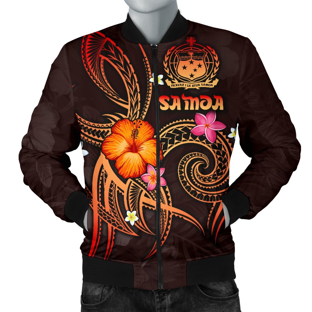 Polynesian Hawaii Men's Bomber Jacket - Legend of Samoa (Red) Red - Polynesian Pride