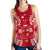 Fiji Polynesian Women Tank Top Map Red White Red - Polynesian Pride