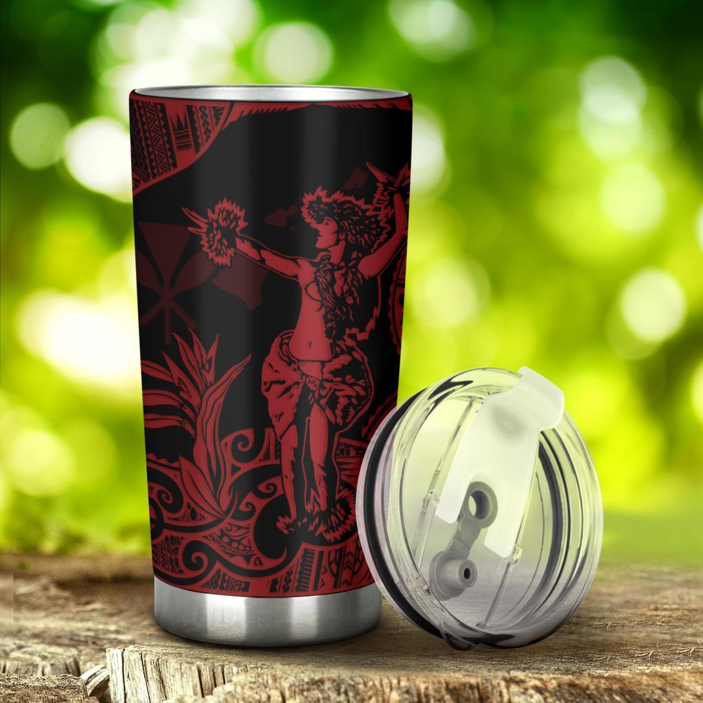 Hawaii Polynesian Tumbler - Hula Girl Red - Polynesian Pride