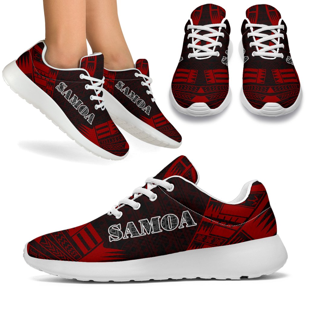 Samoa Sport Sneakers - Polynesian Tattoo Red White - Polynesian Pride