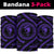 Hawaiian Ikaika Warrior Violet Bandana 3-Pack - Polynesian Pride