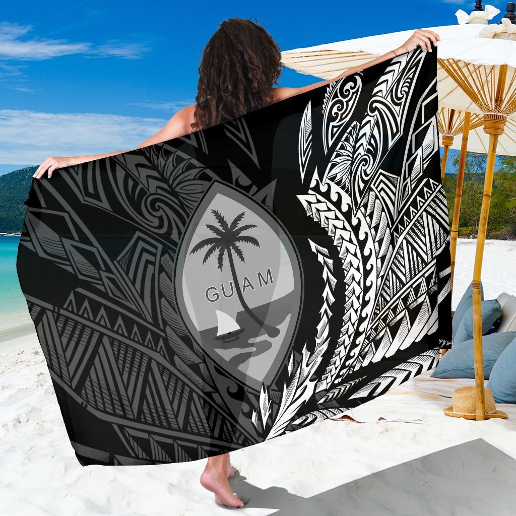 Guam Sarong - Wings Style Sarong - Guam One Size Black - Polynesian Pride