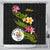 Niue Polynesian Shower Curtain - Plumeria Tribal 177 x 172 (cm) Black - Polynesian Pride