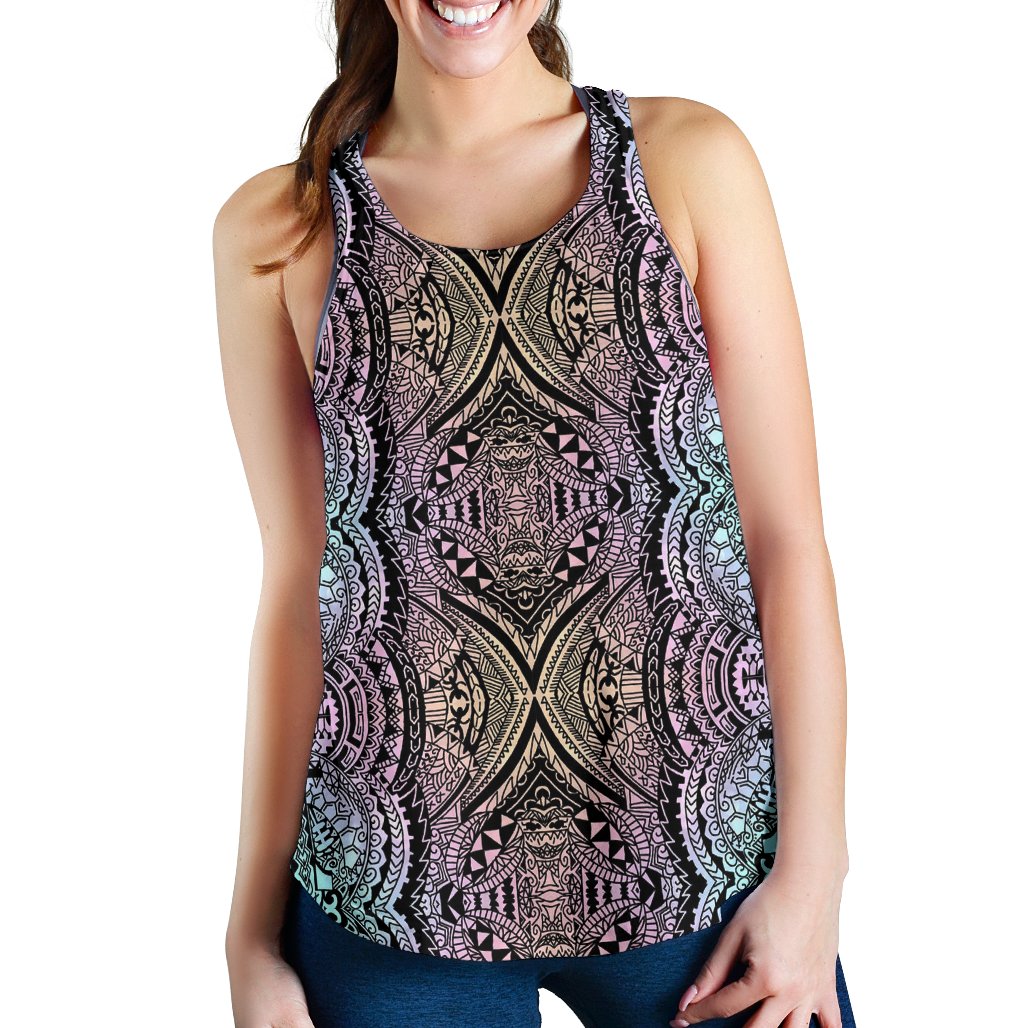 Polynesian Women's Racerback Tank Blur - Polynesian Pride