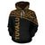 Tuvalu Polynesian Hoodie Curve Gold - Polynesian Pride