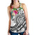 Kosrae Polynesian Women's Racerback Tank - Summer Plumeria (White) - Polynesian Pride