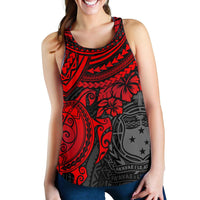 Samoa Polynesian Women's Racerback Tank - Red Turtle - Polynesian Pride
