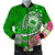 Samoa Men's Bomber Jacket - Turtle Plumeria (Green) Green - Polynesian Pride