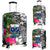 Samoa Custom Personalised Luggage Covers White - Turtle Plumeria Banana Leaf White - Polynesian Pride