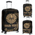 Tahiti Polynesian Custom Personalised Luggage Covers - Gold Tribal Wave Black - Polynesian Pride