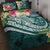 Fiji Polynesian Quilt Bed Set - Summer Plumeria (Turquoise) Turquoise - Polynesian Pride